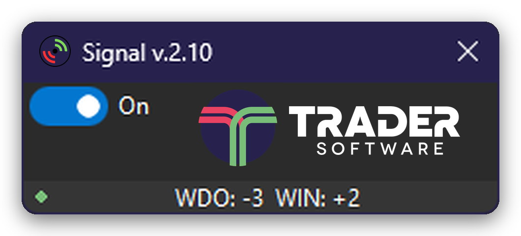 Janela do Signal ligada, replicando WDO e WIN